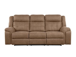 Lane Fresno Brown Dual Reclining Manual Sofa