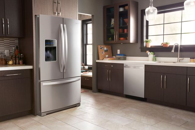 Réfrigérateur à portes françaises de 36 po Whirlpool® de 26,8 pi³ - Acier inoxydable résistant aux traces de doigts 38
