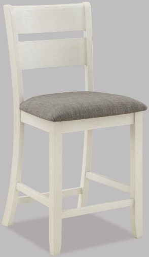 Crown Mark Dakota 4-Piece Chalk Grey/White Counter Height Chair Set-1