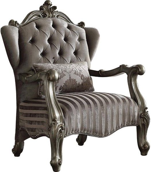 ACME Furniture Versailles Antique Platinum Chair