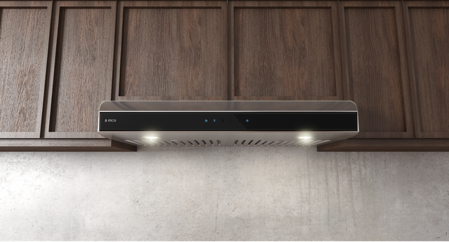 Elica Techne Series Aria 30" Stainless Steel with Black Glass Under Cabinet Range Hood 2