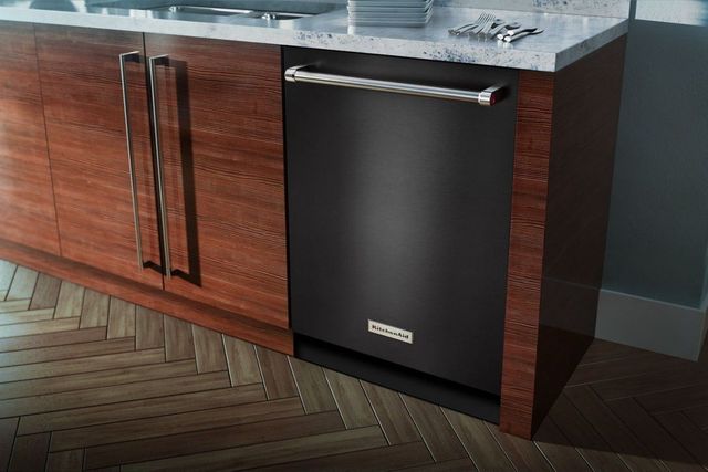 KitchenAid® Black 24" Built In Dishwasher-Black Stainless Steel 3