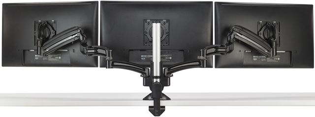 Chief® Kontour™ KX Series Black Triple Monitor Arm Column Desk Mount 4