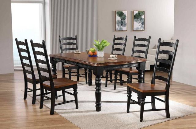 TEI Windswept Shore Black/Cherry Dining Table 1