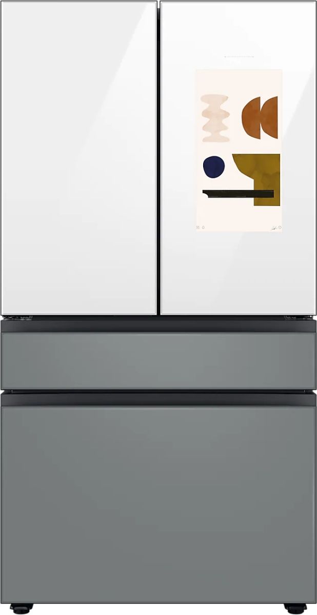 Samsung Bespoke 22.5 Cu. Ft. Clean White/Customizable Panel Counter Depth French Door Refrigerator 8