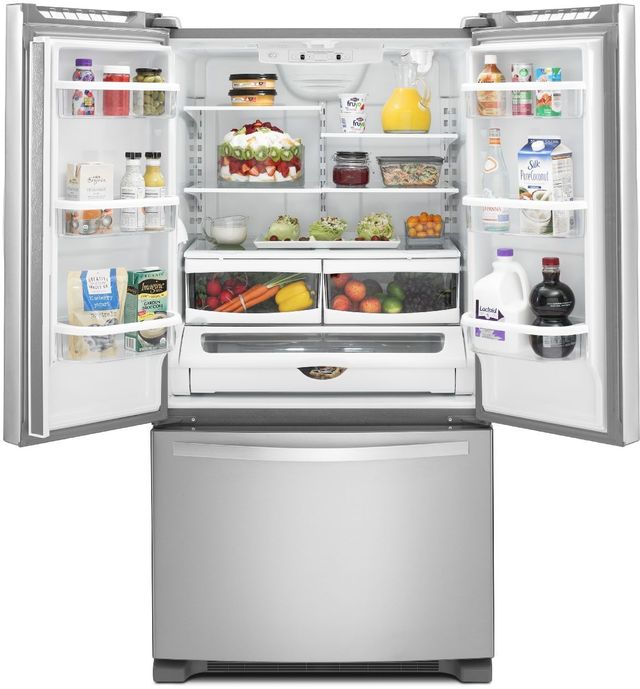 Whirlpool® 25 Cu. Ft. French Door Refrigerator-Monochromatic Stainless Steel 2
