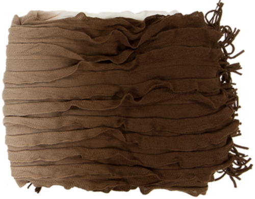 Surya Toya Dark Brown 50"x60" Throw Blanket