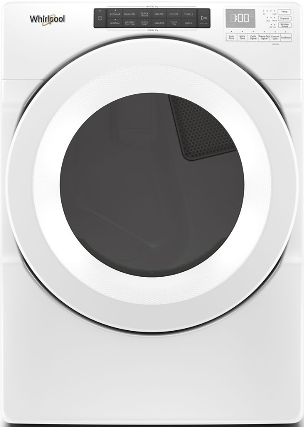 Whirlpool® 7.4 Cu. Ft. White Front Load Gas Dryer