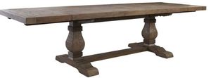 Classic Home Caleb Distressed Brown 114" Extension Dining Table