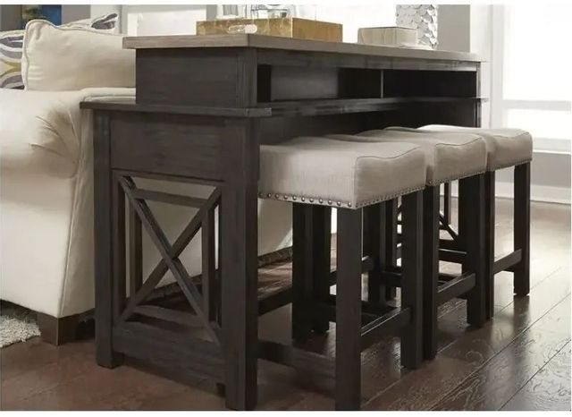 Liberty Furniture Heatherbrook Two-Tone Console Bar Table-0