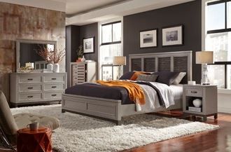 Aspenhome® Hyde Park Collections King/Cal King Liquid Fret Panel Bed Headboard-Light Gray
