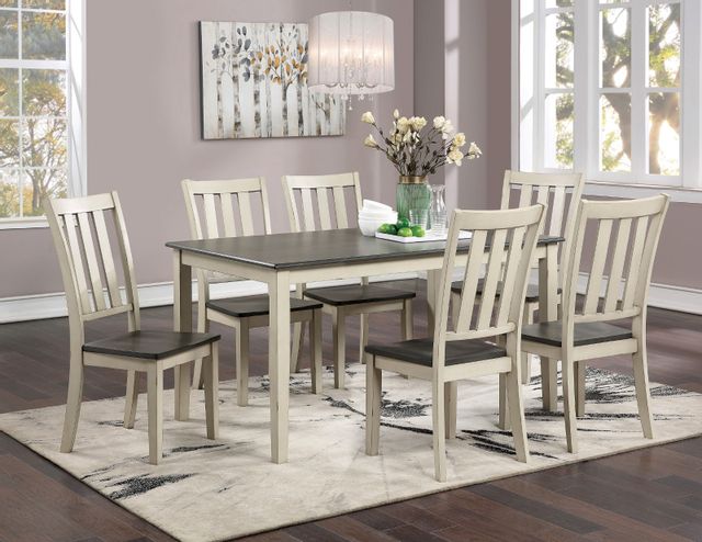 Furniture of America® Frances 7-Piece Antique White/Gray Dining Table ...