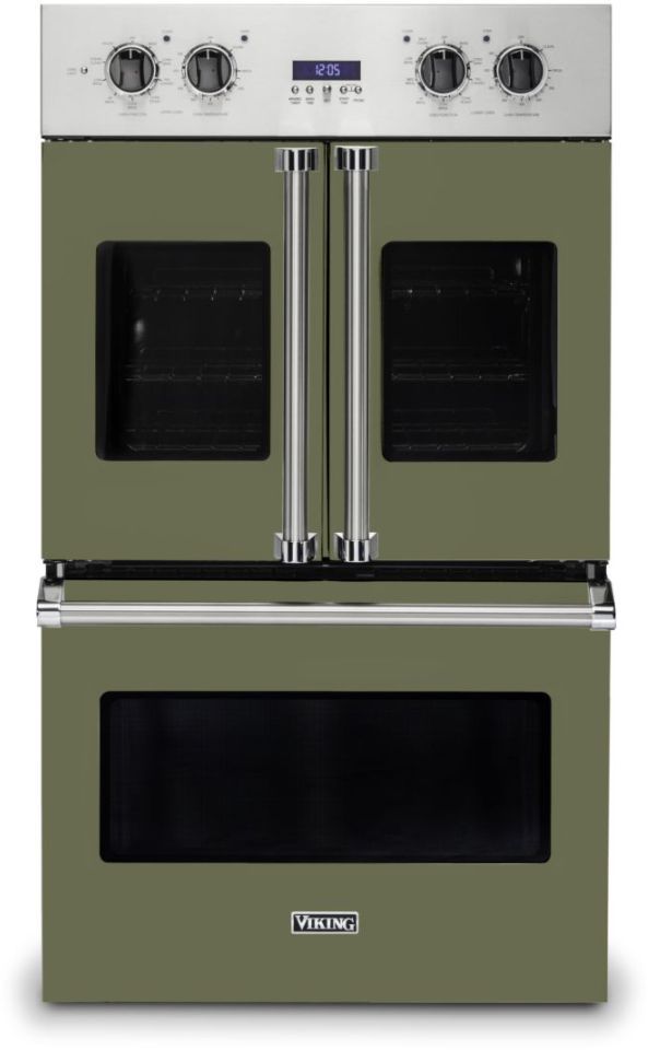 Viking® 7 Series 30" Cypress Green Professional Built In Double Electric French Door Wall Oven 0