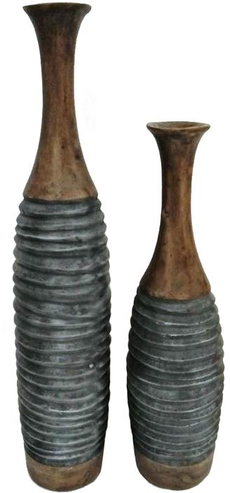 Signature Design by Ashley® Blayze Set of 2 Antique Gray/Brown Vases