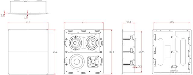 M&K Sound® 5.25" Tripole® In-Wall Speaker (Pair) 4