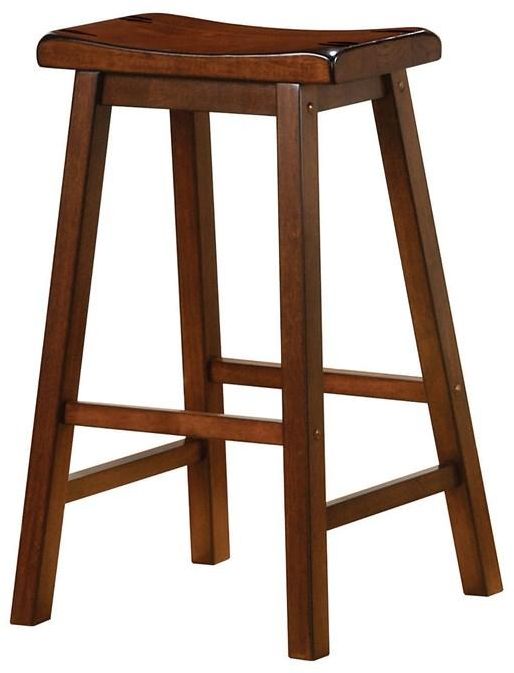 Coaster® Set of 2 Transitional Chestnut 24" Counter Height Stools