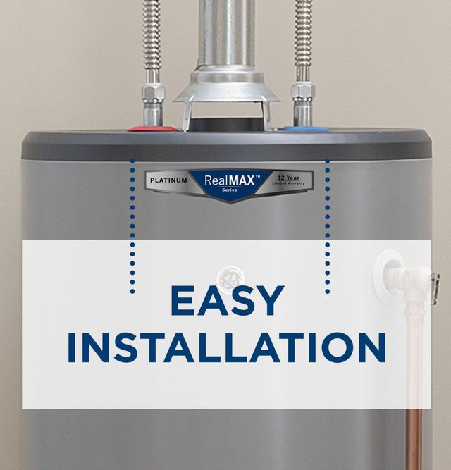 GE RealMAX® Premium 40 Gallon Short Natural Gas Atmospheric Water Heater-3