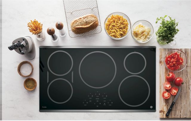 GE Profile™ Series 36" Black with Stainless Steel Induction Cooktop 4