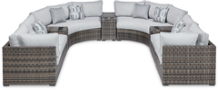 Signature Design by Ashley® Harbor Court 9-Piece Gray Outdoor Sectional