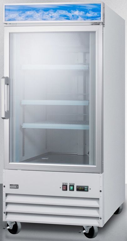 Summit Commercial® 9.0 Cu. Ft. Stainless Steel Frame with Glass Window Upright All Freezer 2