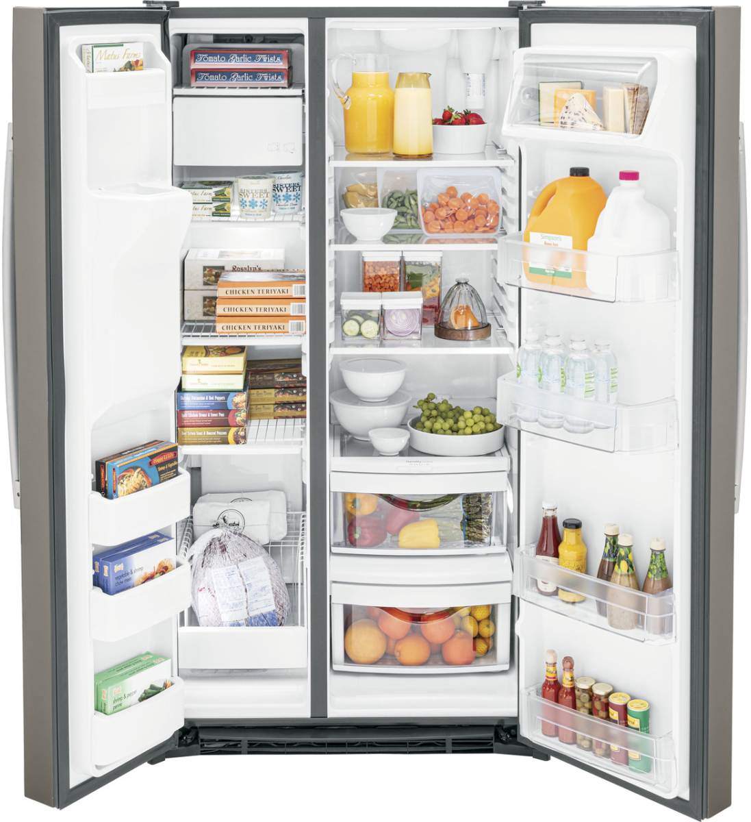 GE 25 3 Cu Ft Slate Side By Side Refrigerator Spencer S TV   C1c7c63e 91d4 44e5 B9e8 81a3c83c7d10 