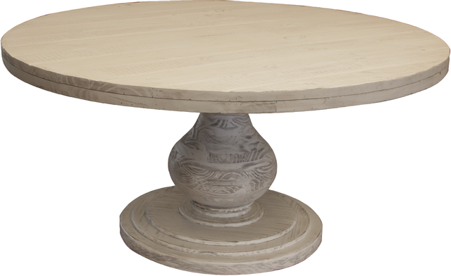 International Furniture Direct Bonaza 7-Piece Ivory Dining Table Set-1