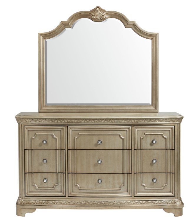 dressing table with mirror door