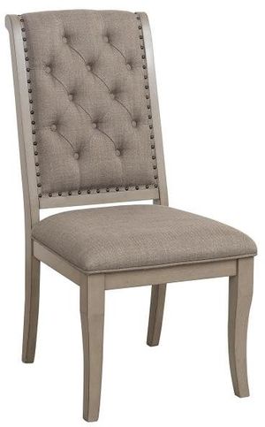 Homelegance® Vermillion Taupe Fabric Tufted Side Chair