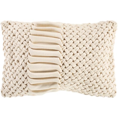 Surya Alana Cream 14"x22" Toss Pillow with Polyester Insert
