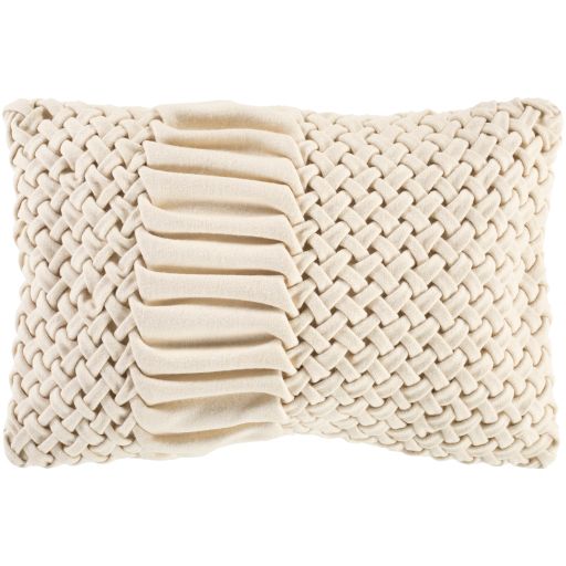 Surya Alana Cream 14" x 22" Toss Pillow with Polyester Insert 0