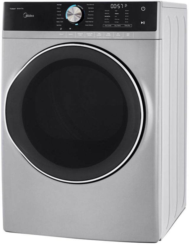 Midea® 5.2 Cu. Ft. Front Load Washer & 8.0 Cu. Ft. Gas Dryer Graphite Laundry Pair 21