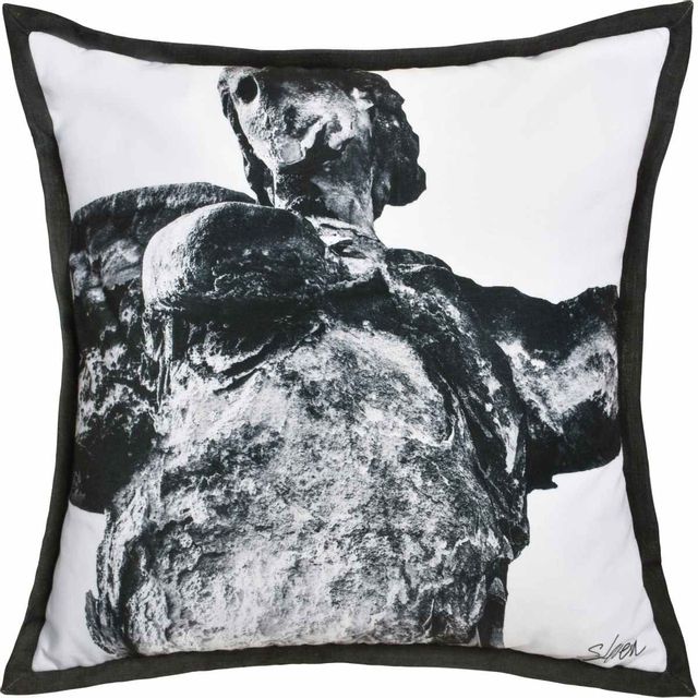 Renwil® Karma Black & White 22" x 22" Decorative Pillow