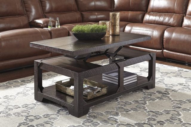 Signature Design by Ashley® Rogness Rustic Brown Lift Top Coffee Table 10