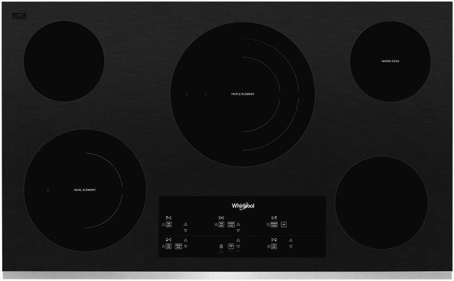Whirlpool® 36 Electric Cooktop-Stainless Steel