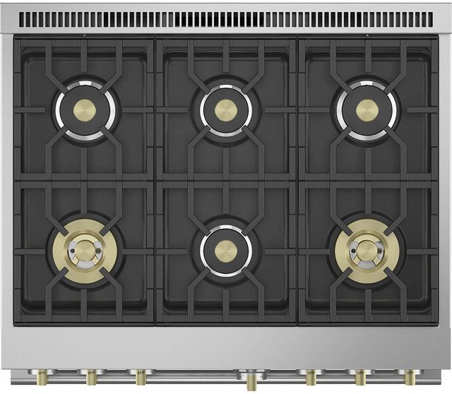 Monogram® Statement Collection 36" Stainless Steel Pro Style Gas Range 3