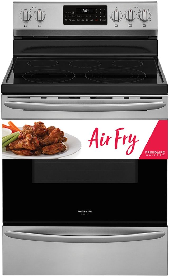 Frigidaire Gallery® 30" Stainless Steel Freestanding Electric Range with Air Fry 24