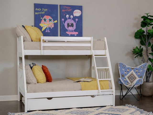 Columbia Twin Over Full Bunk Bed with Twin Trundle Bed-1