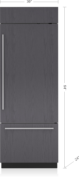 Sub-Zero® Classic Series 30 in. 17.0 Cu. Ft. Panel Ready Bottom Freezer Refrigerator-1