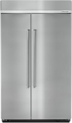 KitchenAid® 30.02 Cu. Ft. Stainless Steel with PrintShield™ Finish Built In Side-By-Side Refrigerator