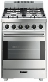 Smeg Professional Style 24" Stainless Steel Free Standing Gas Range