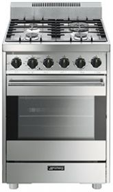 Smeg Professional Style 24" Stainless Steel Free Standing Gas Range-0