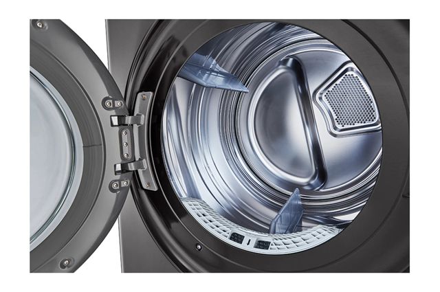 LG 4.5 Cu. Ft. Washer, 7.2 Cu. Ft. Dryer Black Steel Stack Laundry 6