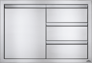 Napoleon Stainless Steel Single Door & Triple Drawer Combo