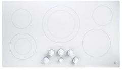 GE® 36" White Electric Cooktop-JP3536TJWW