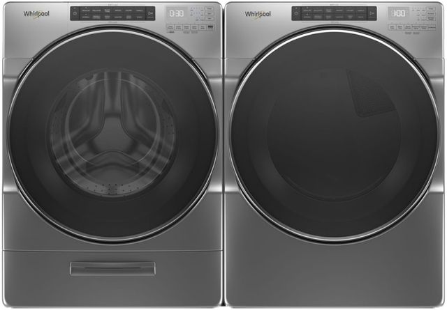 Whirlpool® Chrome Shadow Front Load Laundry Pair-0