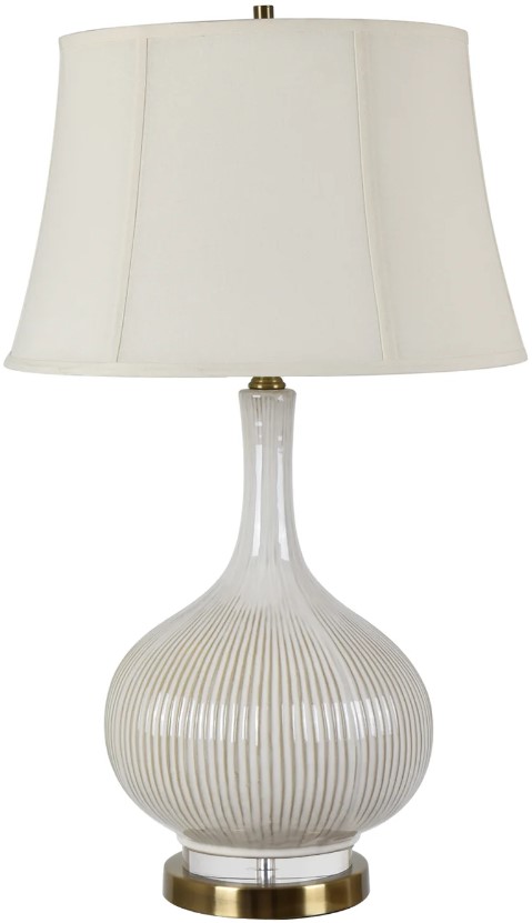 Crestview Collection Sawyer Gold/Off WhiteTable Lamp