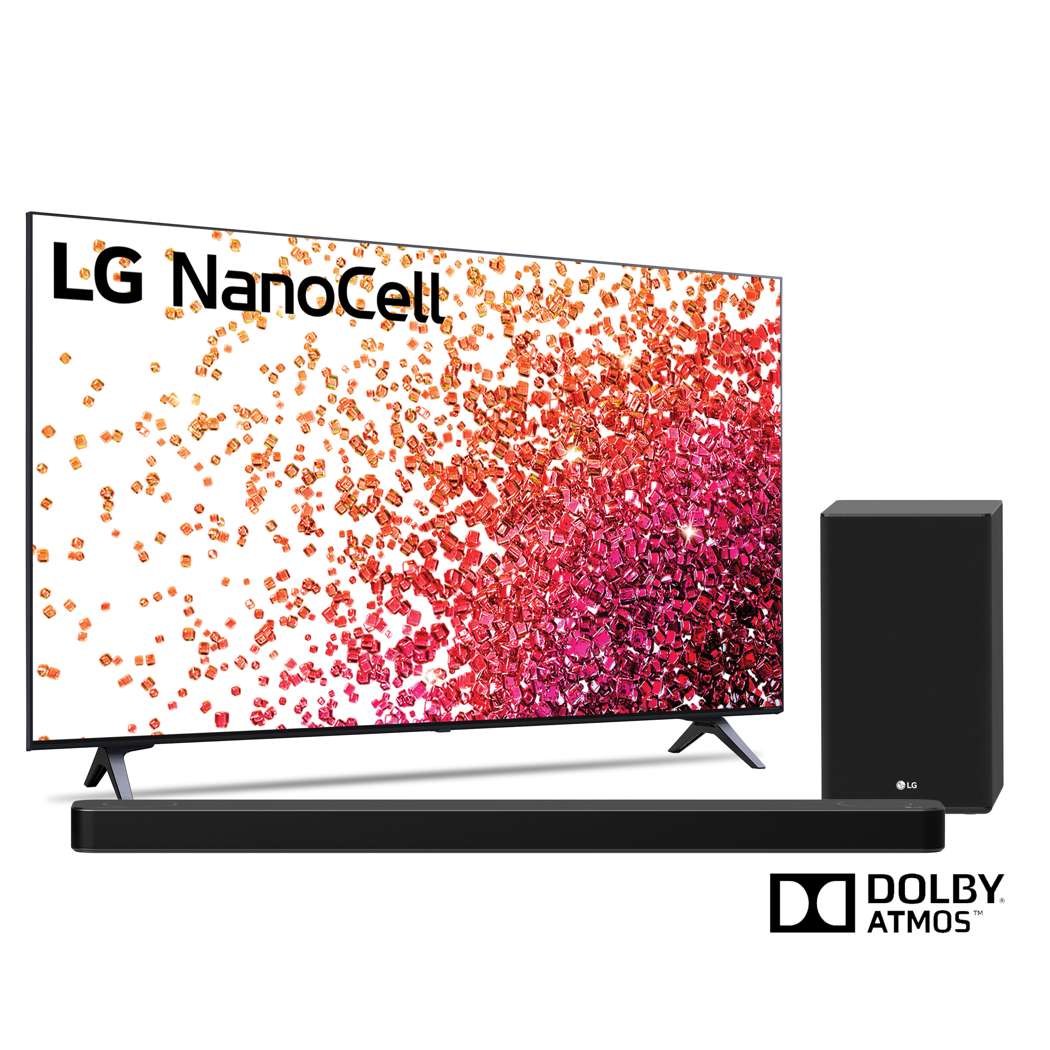 LG NanoCell 65" 4K UHD Smart TV and a LG 3.1.2 Channel Sound Bar System PLUS a Free $100 Furniture Gift Card