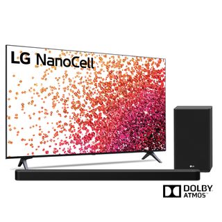 LG NanoCell 65" 4K UHD Smart TV and a LG 3.1.2 Channel Sound Bar System PLUS a Free $100 Furniture Gift Card