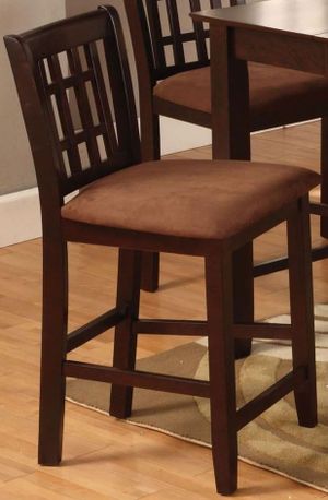 Furniture of America® Eleanor 2-Piece Espresso Counter Height Chair Set