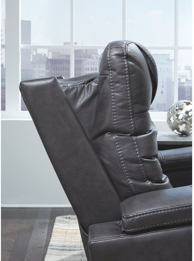 Signature Design by Ashley® Composer Gray Power Recliner with Adjustable Headrest 4